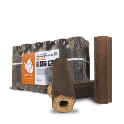 PiniKay Octagon 10 kg Intensives Flammenbild. ENplus A1 • Heizwert ≥ 5,0 kWh/kg • Asche: ≤ 1,0 %(EINE TONNE PALETTE 1000KG)